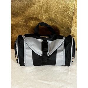 Bella Russo Toiletry‎ Shaving Makeup Travel Bag 6 Pockets Hook Black Gray